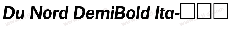 Du Nord DemiBold Ita字体转换